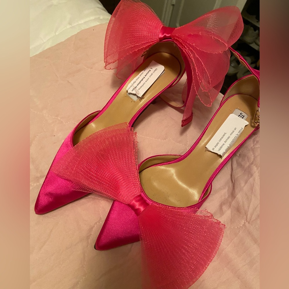 Hot Pink Bow heels